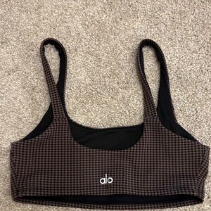 Alo houndstooth sports bra xs